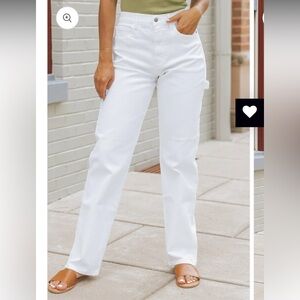 Baggy white cargo pants